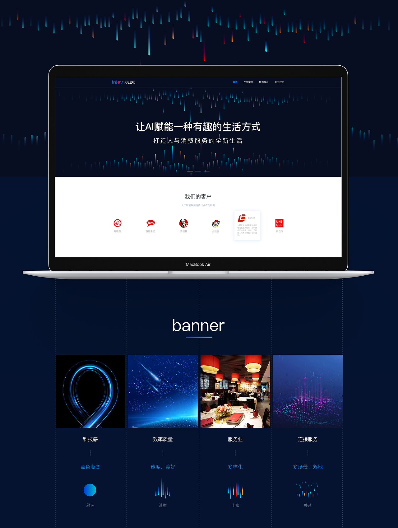 企业官网（科技、语音、人工智能、简约）（图ZMjM1NjQ0NzU2） - 企业官网 - 站酷设计师Vincen文森原创素材 - 站酷ZCOOL