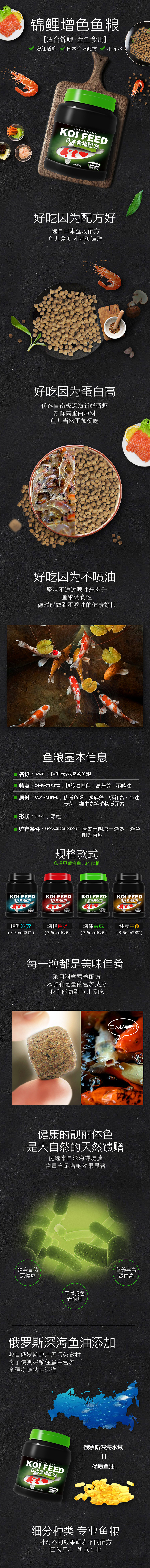 设计之路—《淘宝天猫 扁平风格 锦鲤鱼粮详情页》（图ZNTE0OTk5ODQ=） - 电商 - 站酷设计师世迹原创素材 - 站酷ZCOOL