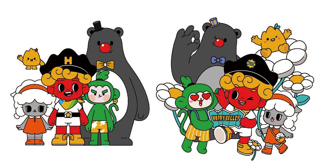 配色时尝试的不同色彩风格,还挺喜欢的留下来