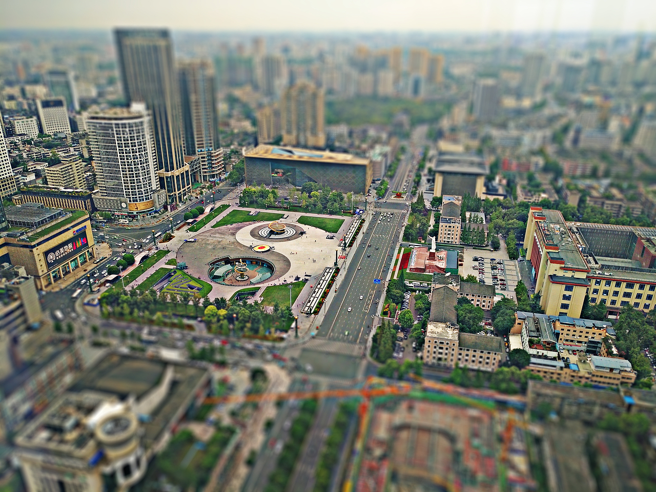 成都风景 手机摄影后期移轴