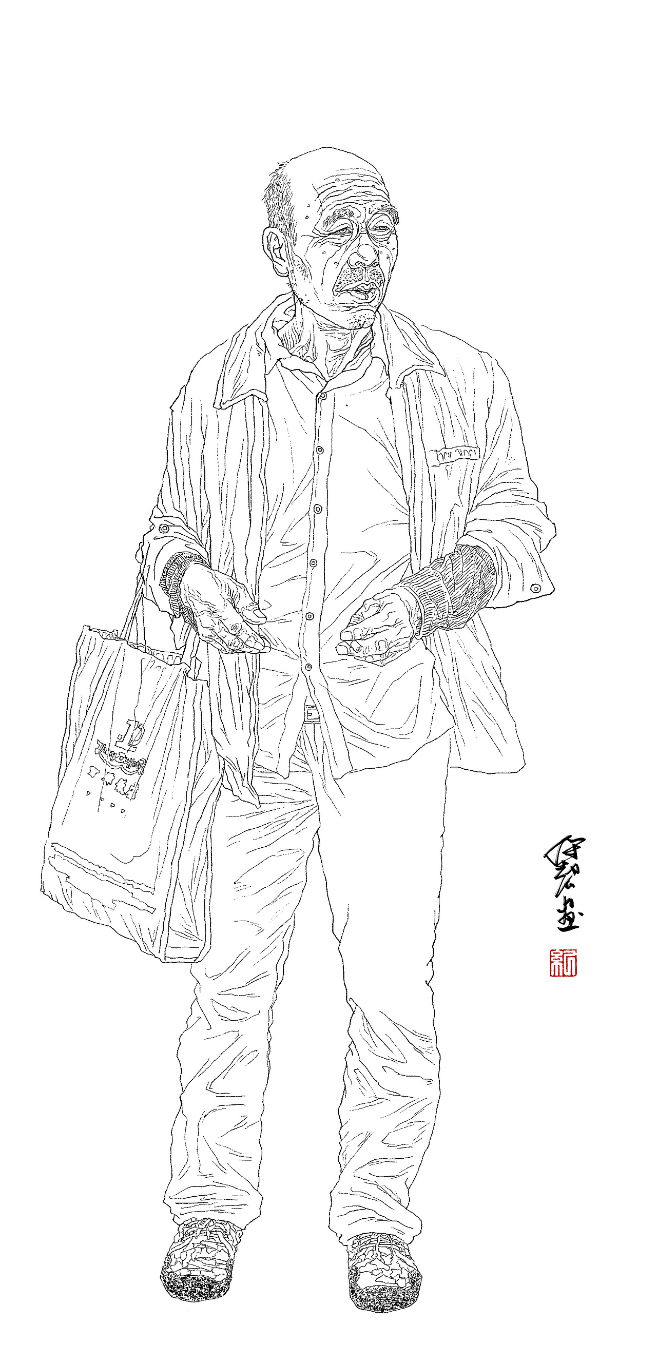 纪保超数字线描系列