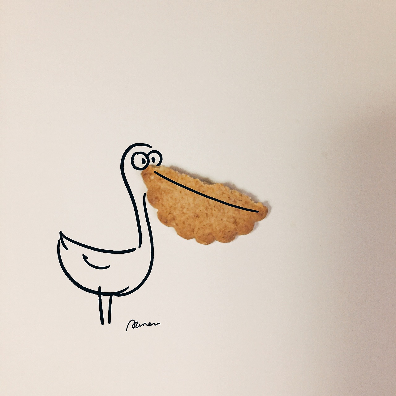 我就剩半块儿饼干了。（图ZNjA1ODM0NjA=） - 新锐潮流插画 - 站酷设计师Aaren原创素材 - 站酷ZCOOL