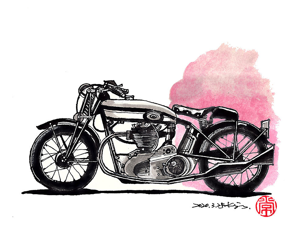 绘车丨复古摩托车