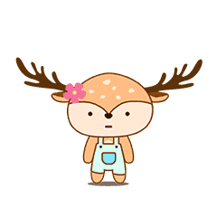 藏不住的鹿小花（图ZMTYzNzMxNzE2） - 网络表情 - 站酷设计师肖蕙泽原创素材 - 站酷ZCOOL