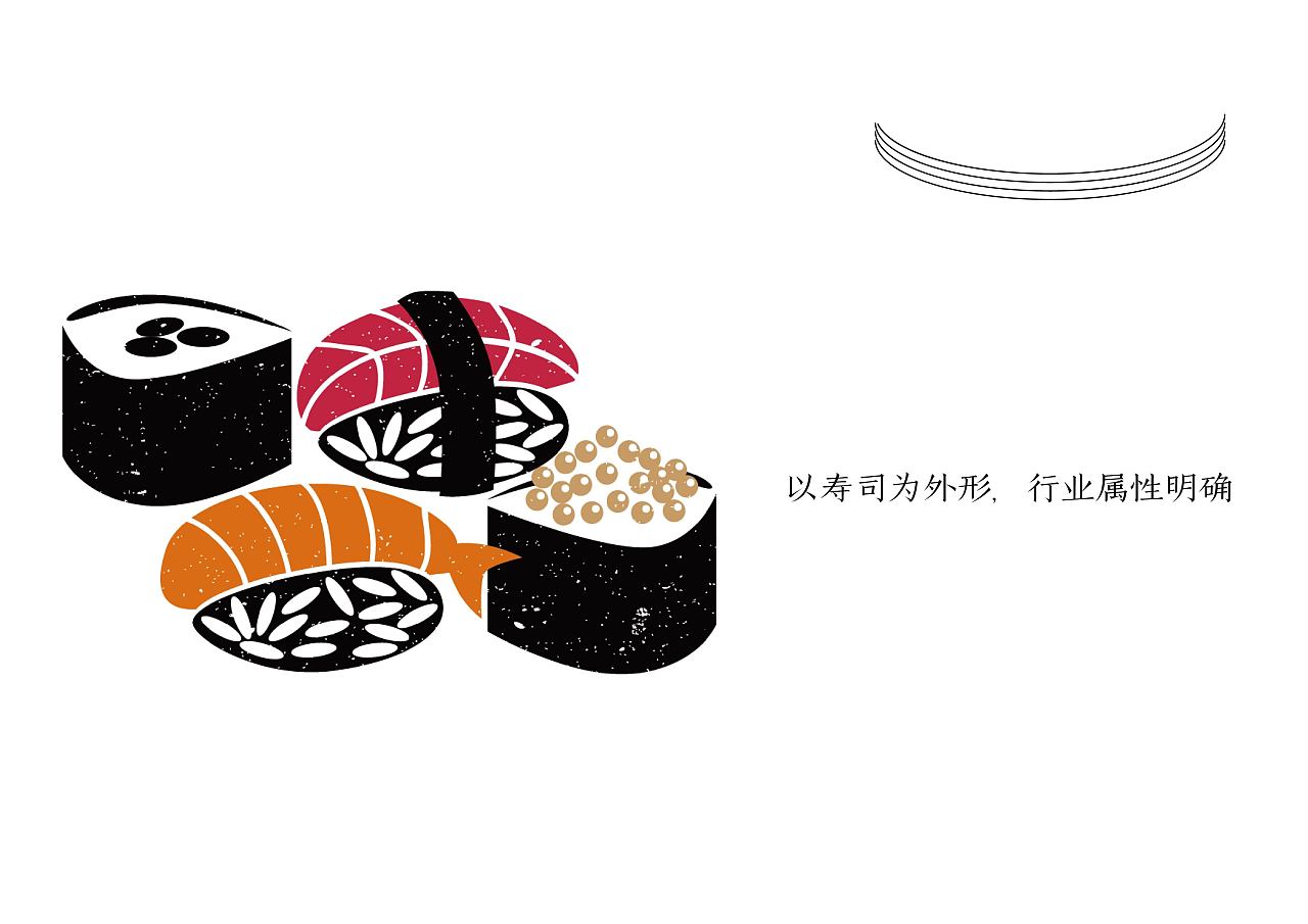 设计方案:店铺非主题餐厅,因为店名叫熊小猫寿司,logo采用了特征明显