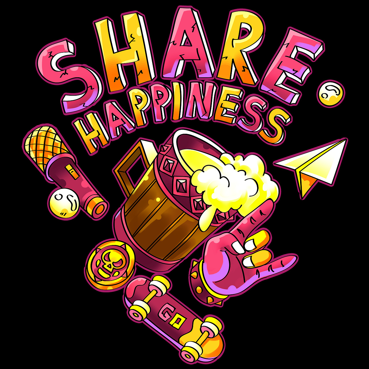 涂鸦潮流图案（图ZOTM5Njk0NTY=） - 商业插画 - 站酷设计师魔灯magic原创素材 - 站酷ZCOOL