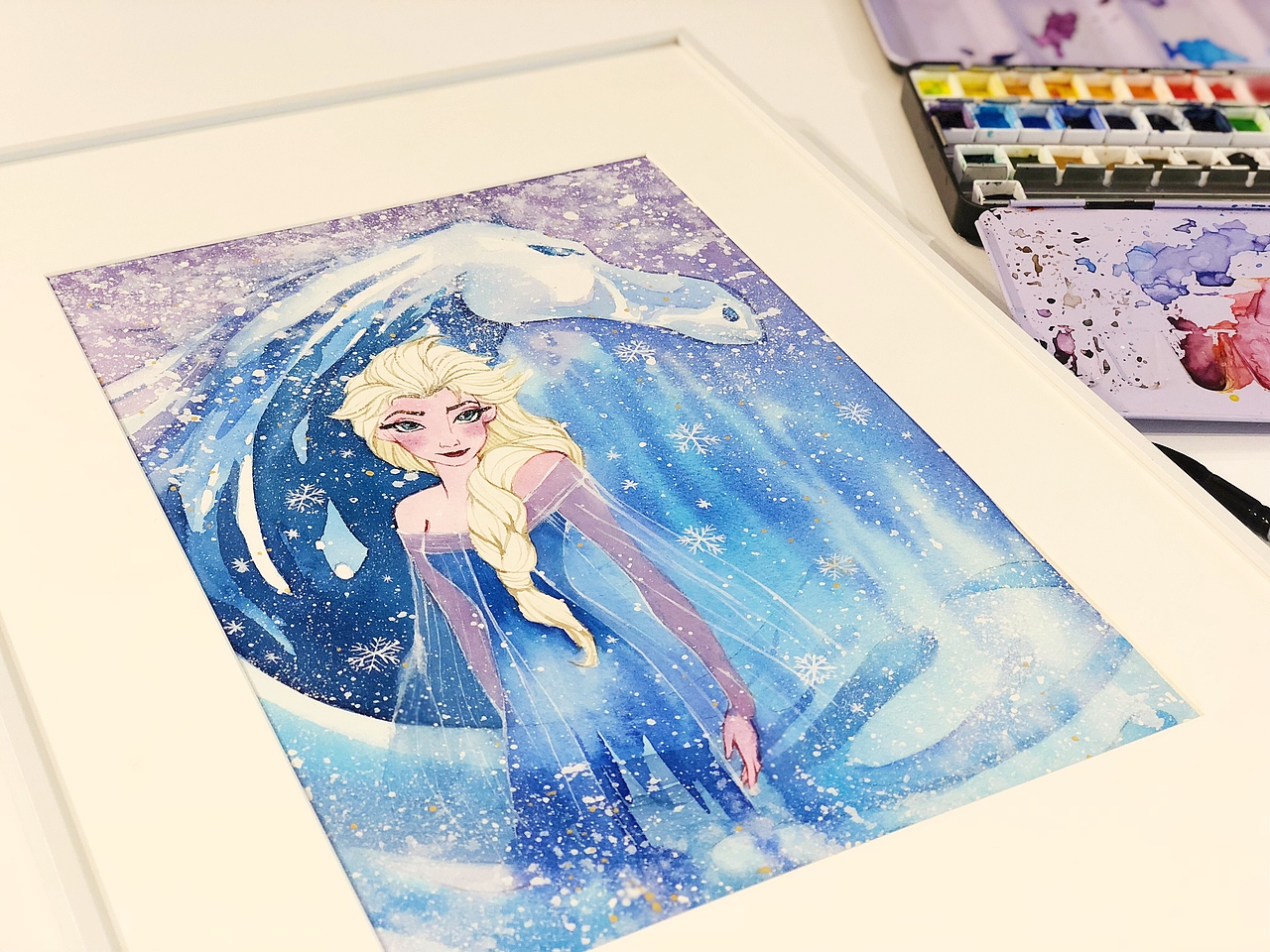 冰雪奇缘 水彩（图ZMTg2ODQ1NTcy） - 商业插画 - 站酷设计师树上没有_猫原创素材 - 站酷ZCOOL