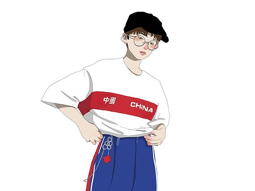 男生插画 服装搭配