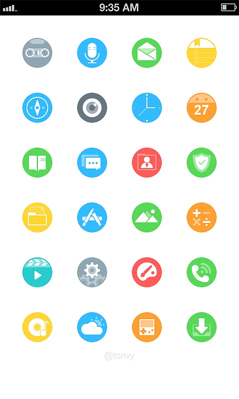 手机系统界面icon图标设计练习