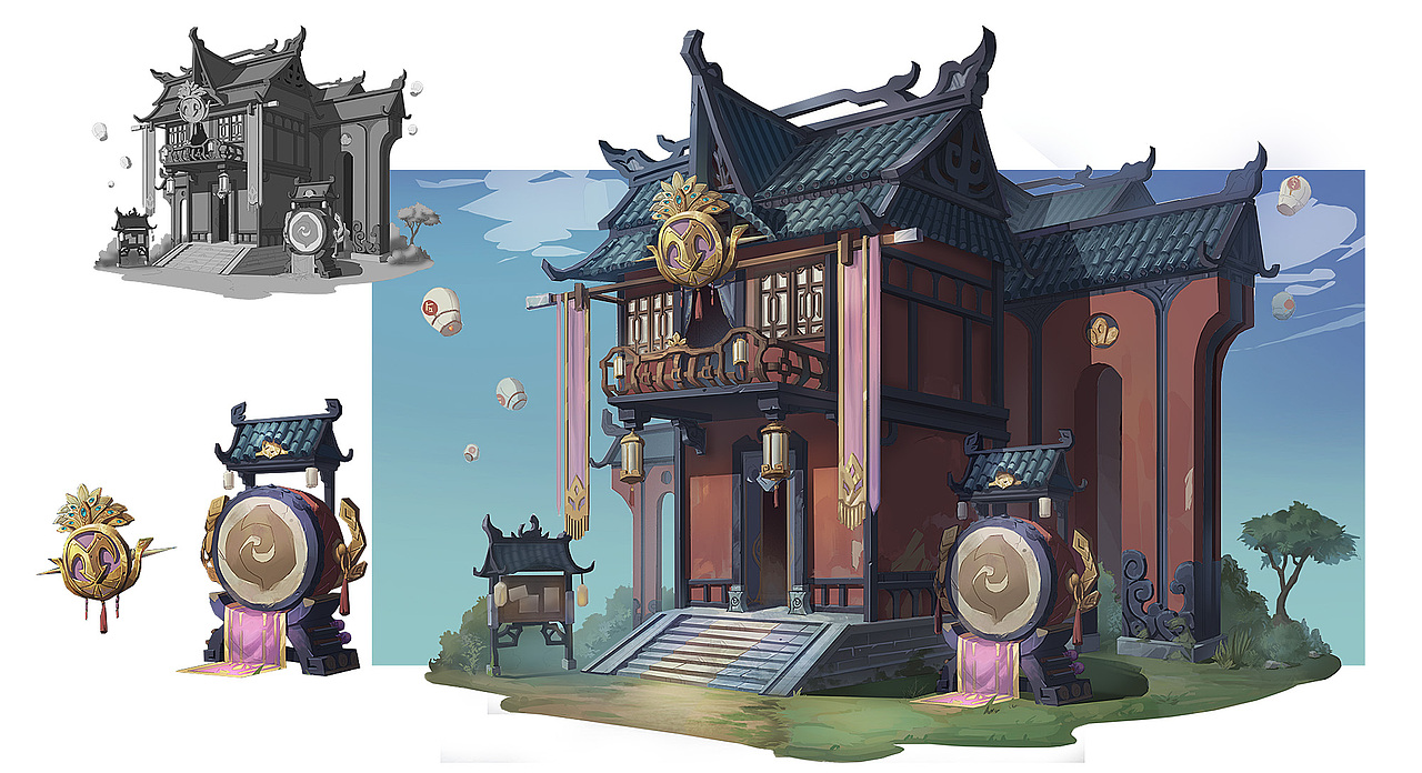 一波儿古风建筑设定