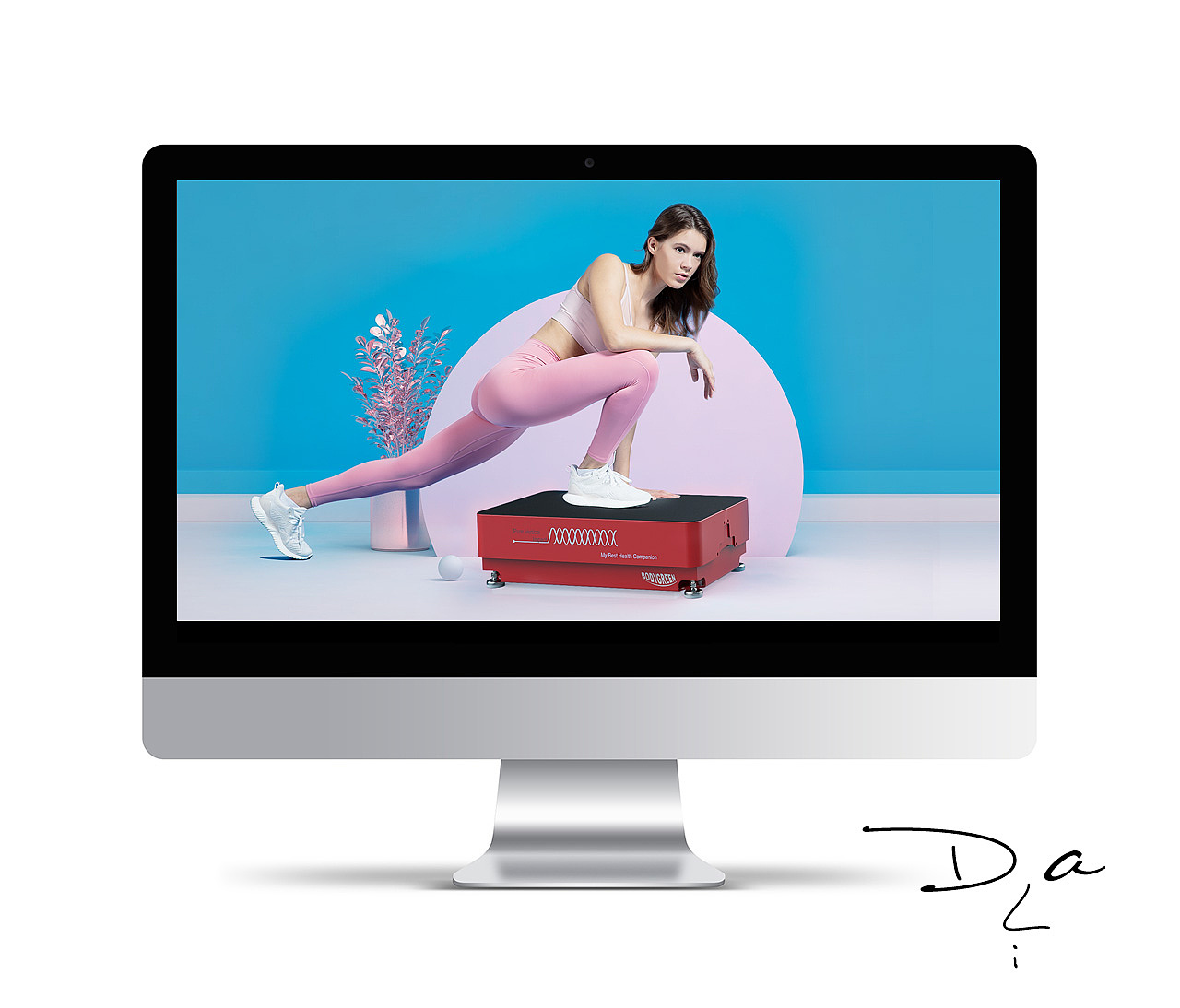 一些产品模型与模特合成海报