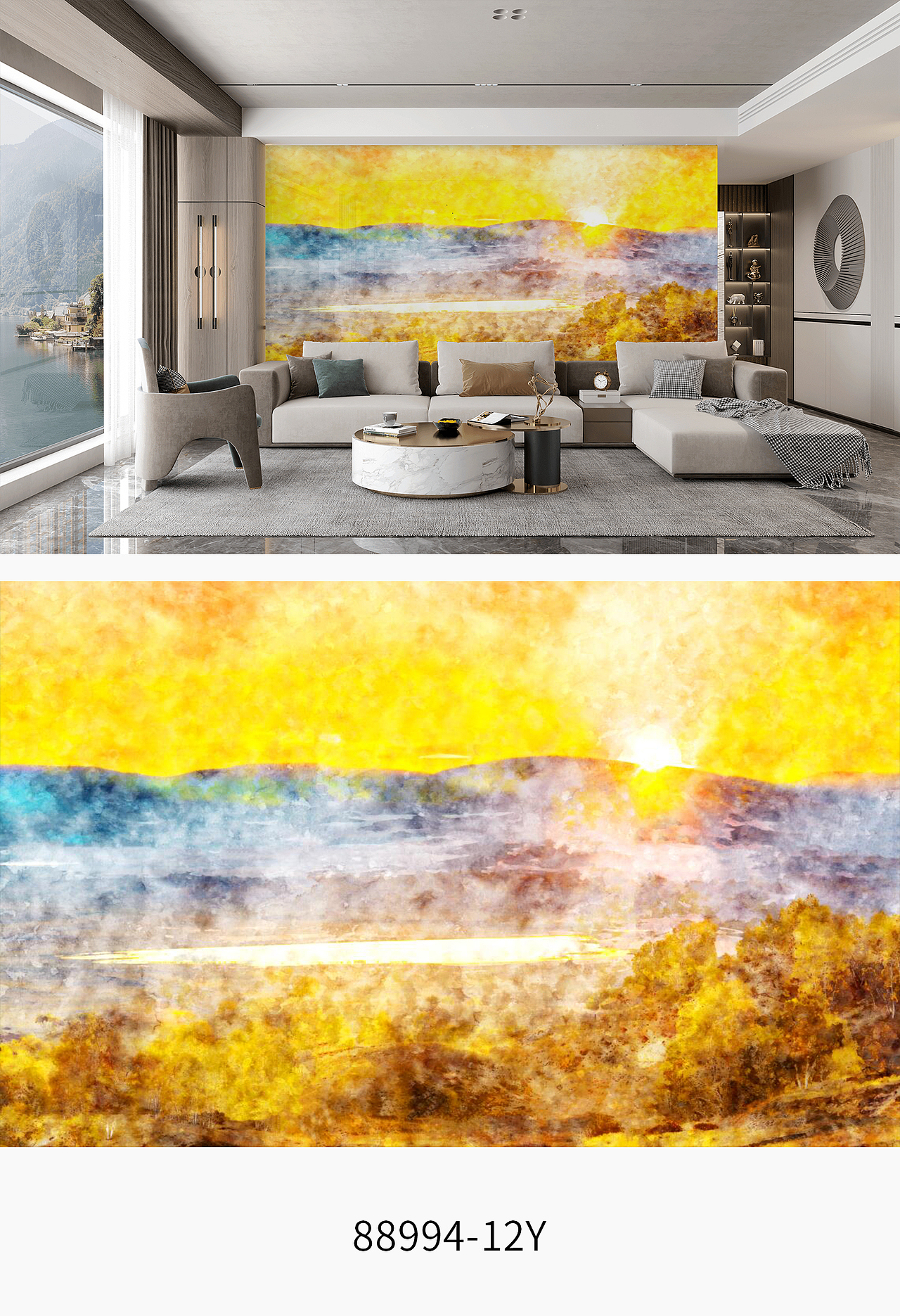 现代北欧油画田园风景背景墙（图ZMjg0NTk2NDAw） - 家装设计 - 站酷设计师宋图网原创素材 - 站酷ZCOOL