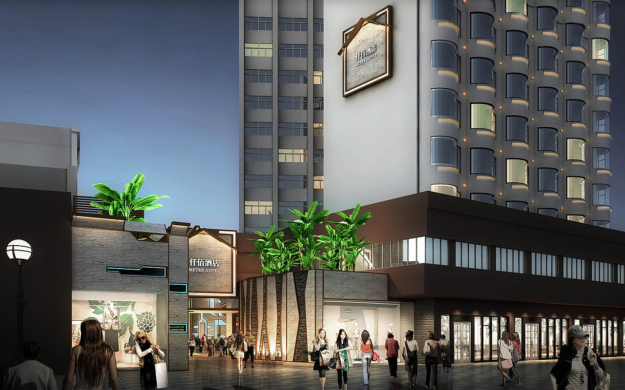 仟佰人文主题酒店改造设计效果图