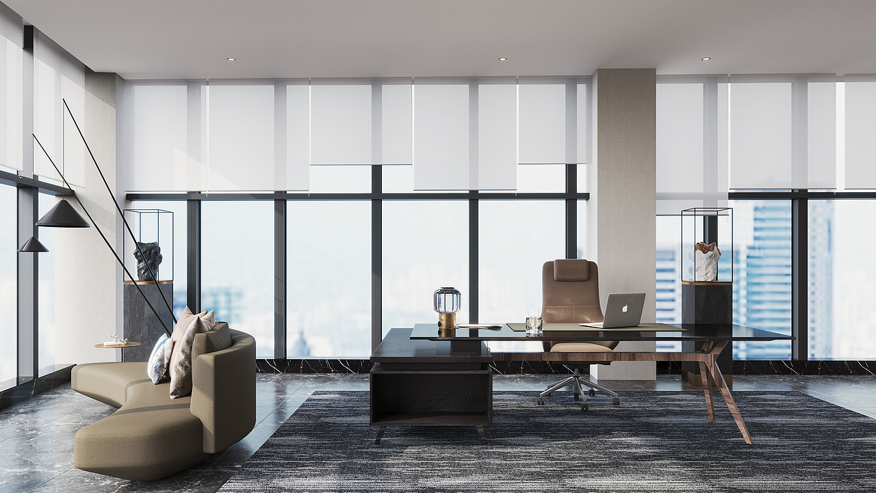 办公空间表现（日常接单作品）（图ZMjQ5NDYwNjc2） - 商业空间设计 - 站酷设计师写意视觉表现原创素材 - 站酷ZCOOL