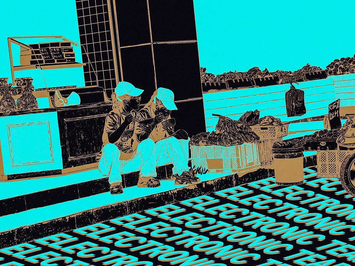 [原创插画] ELECTRONIC TEARS - Eating（图ZMzQ5MTEzMzc2） - 艺术插画 - 站酷设计师FAY橙原创素材 - 站酷ZCOOL