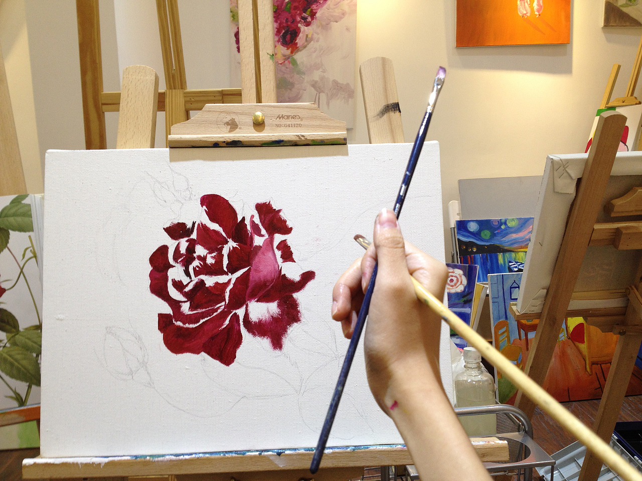 《花》油画作品（图ZMzgwMTI3MjA=） - 绘画 - 站酷设计师MAYINGHUA原创素材 - 站酷ZCOOL