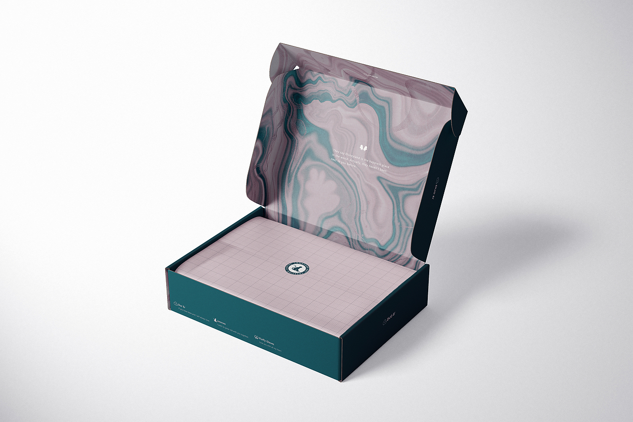 毛绒手套包装盒设计