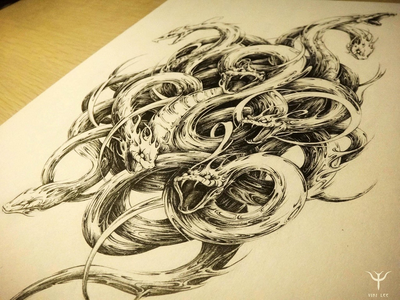 钢笔手绘——《八歧·破须》|插画|商业插画|画师