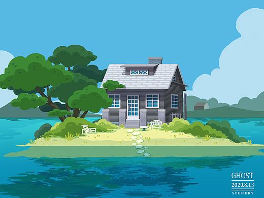 风景插画临摹练习