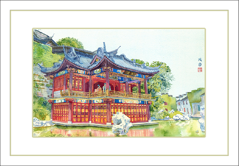 手绘城市系列——《西津渡》