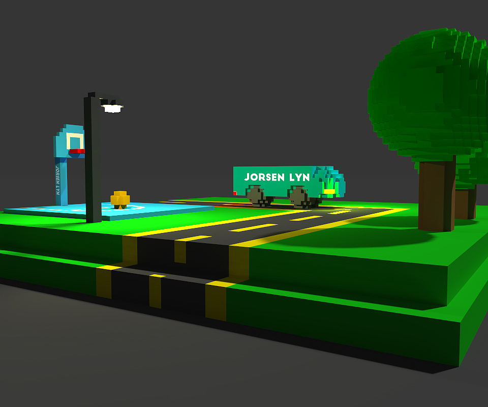 MagicaVoxel城堡手机公路球场3D场景（图ZMTMxMDAyNTcy） - 场景 - 站酷设计师我就看看看原创素材 - 站酷ZCOOL