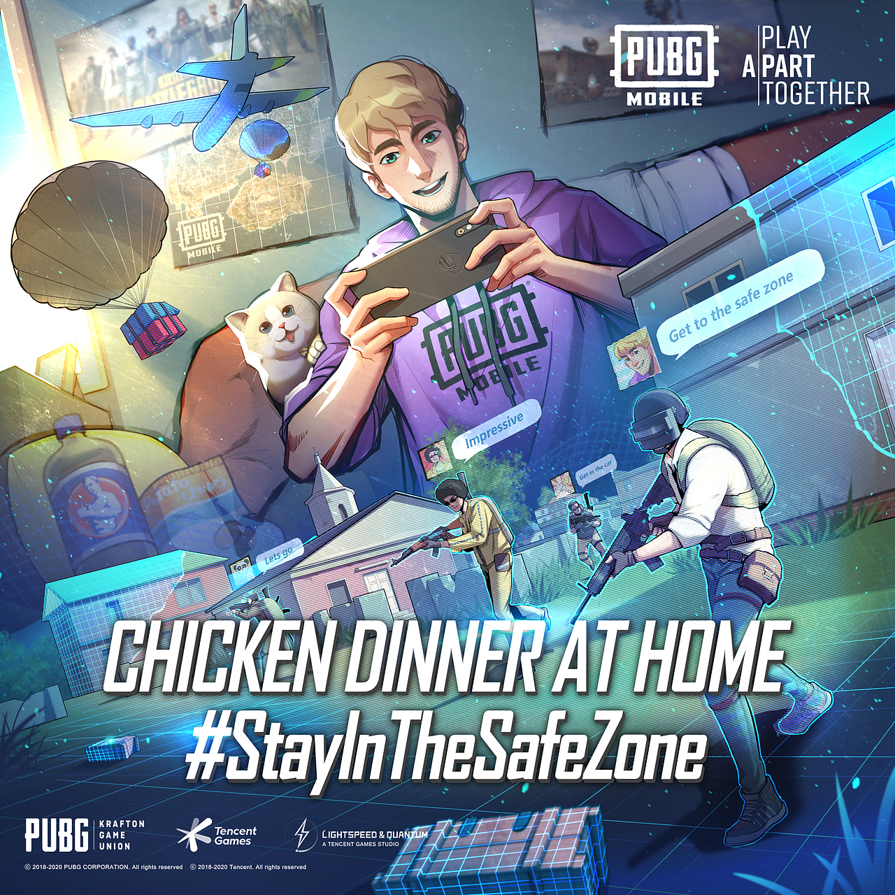 PUBG MOBILE 【待在安全区】KV（图ZMjA4MzM2ODky） - 商业插画 - 站酷设计师YOUNGIKE原创素材 - 站酷ZCOOL