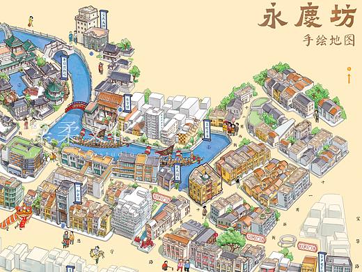 广州永庆坊手绘地图