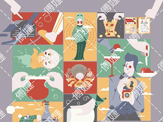 扁平插画之垃圾分类