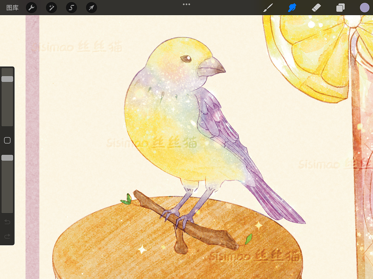 星空金丝雀柠檬茶 夏日冰饮