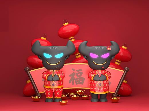原创黑牛夫妇IP形象（个人主页-ZNDg1MjU0NzY=） - 艺术插画 - 站酷设计师多彩糖原创素材 - 站酷ZCOOL
