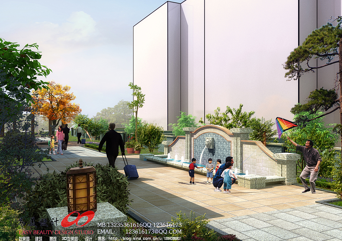 专业建筑景观3D效果图QQ123616173TEL13235361616