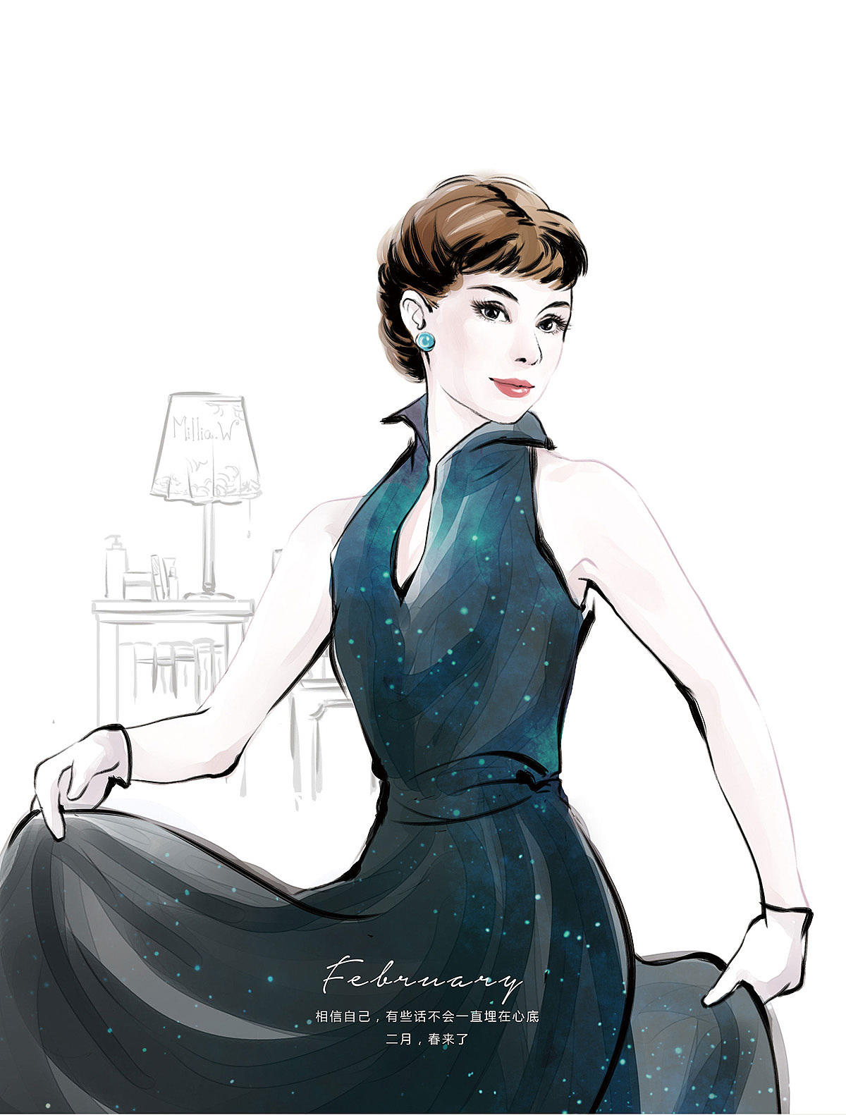 致敬奥黛丽赫本|插画|艺术插画|milliawong_原创作品-站酷zcool