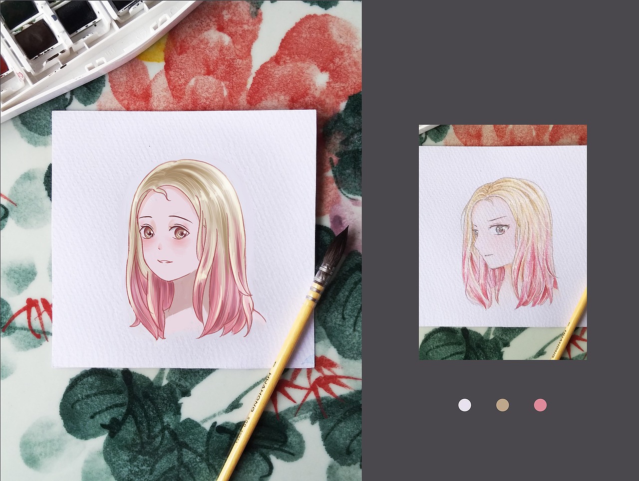 五颜六色的头发（图ZMTgyMjU0MjEy） - 艺术插画 - 站酷设计师周末zhen原创素材 - 站酷ZCOOL