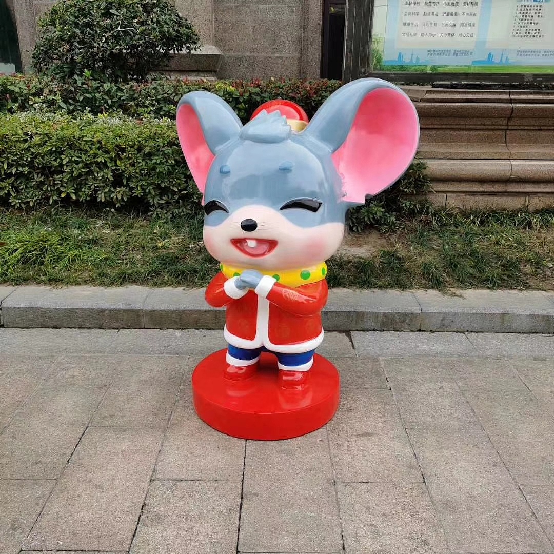 立体吉祥物公仔创意海豚门头造型户外游乐场景观装饰玻璃钢雕塑定制