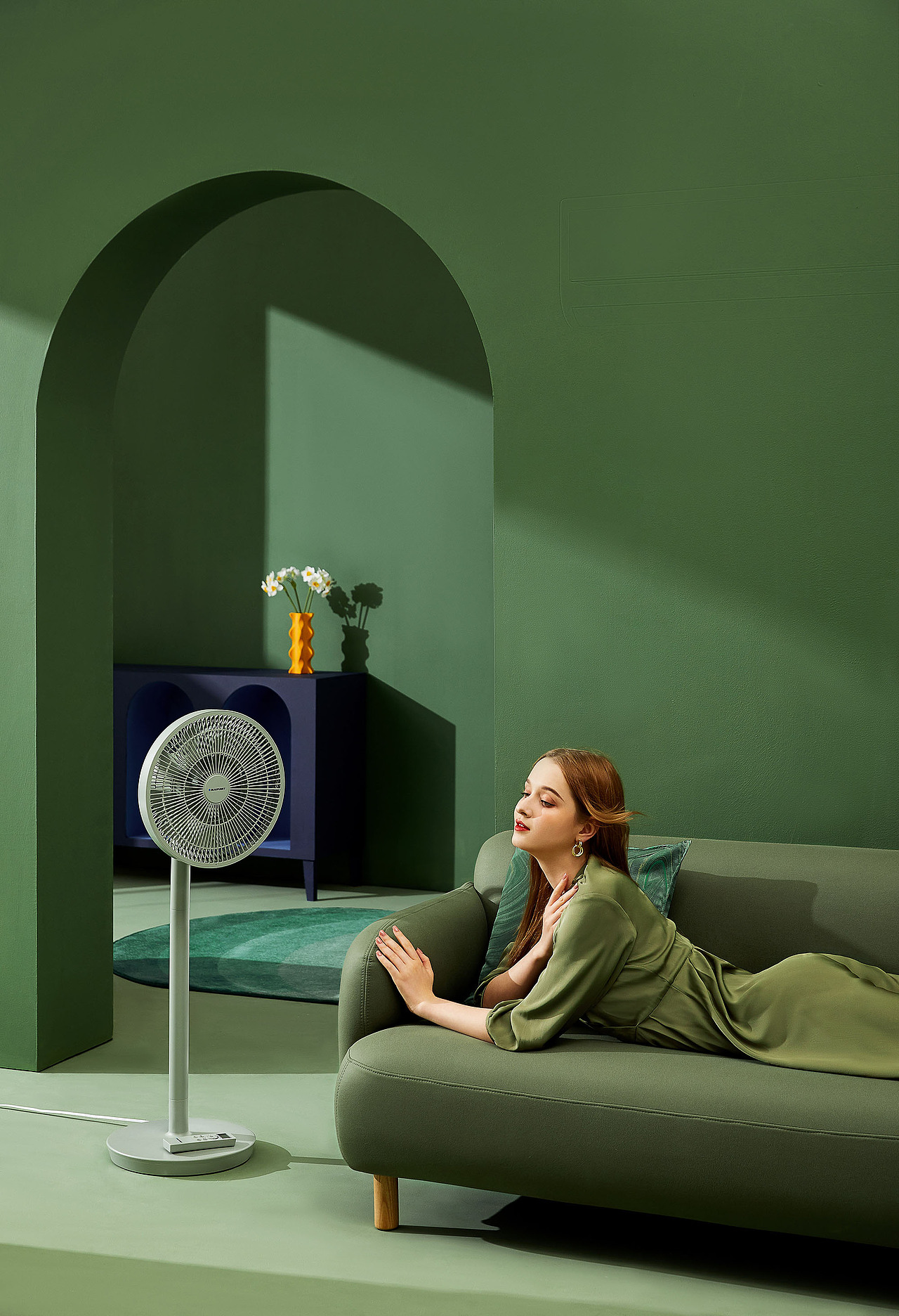 蓝宝循环风扇 平面模特场景拍摄