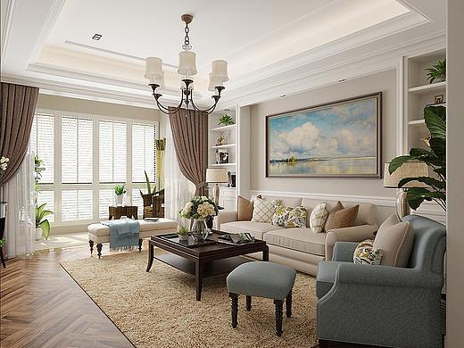 温馨舒压的美式居家空间