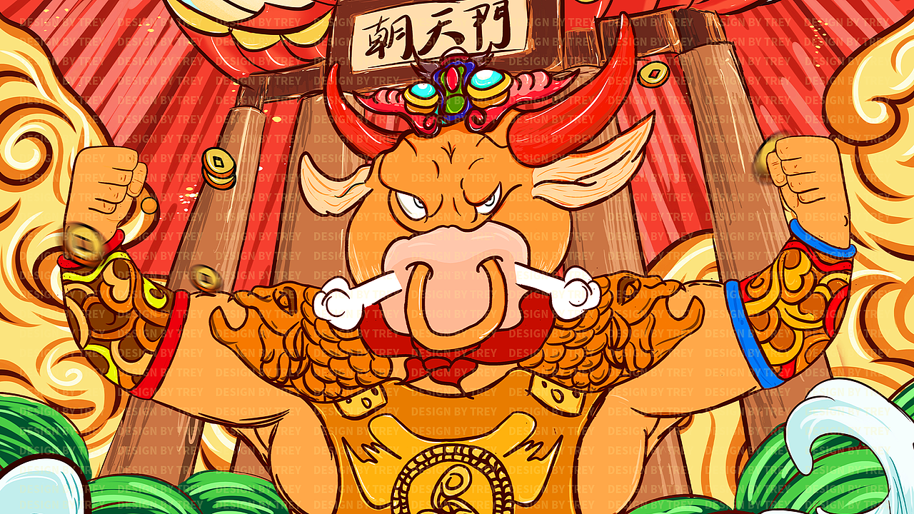 国潮/手绘/产品包装/插画包装/重庆地标