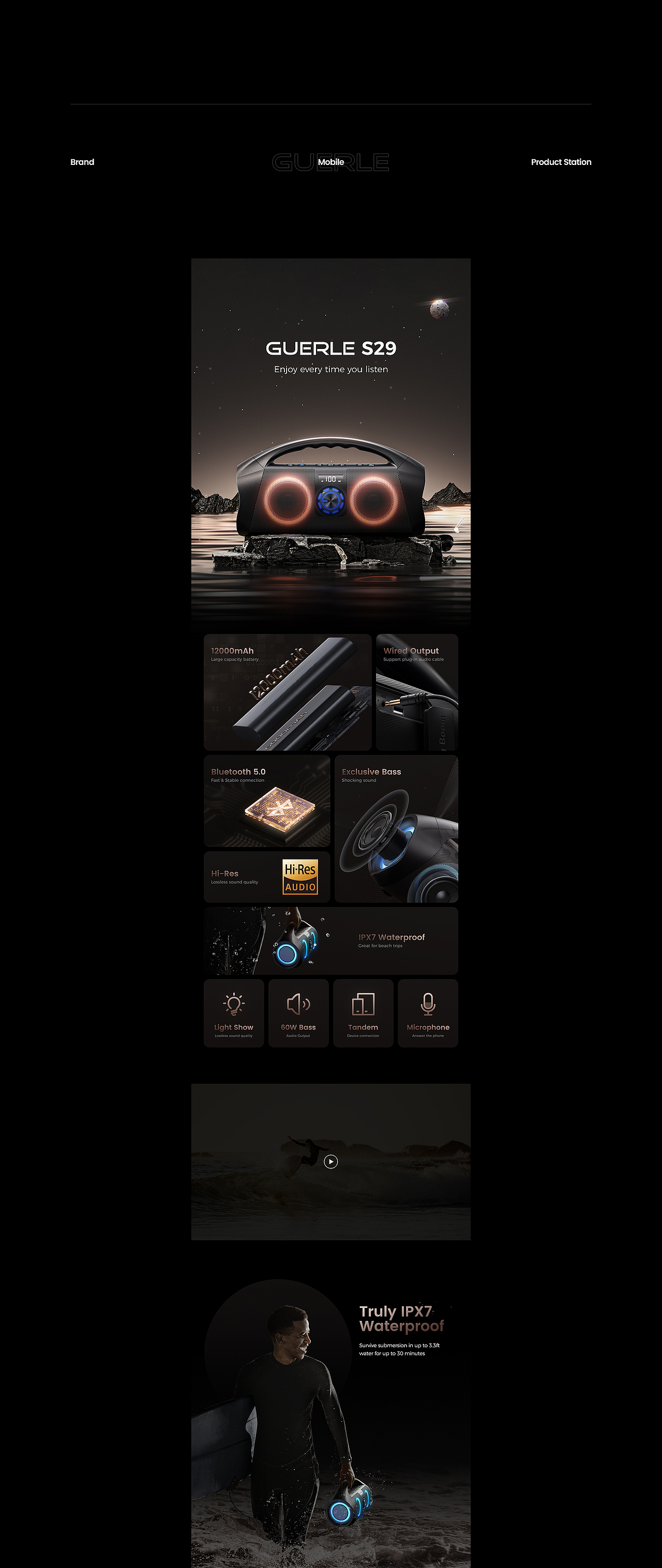 GUERLE Sound 视觉整案（图ZMjkzODc4NTc2） - 电商 - 站酷设计师Adi_阿迪原创素材 - 站酷ZCOOL