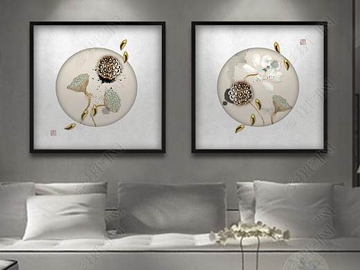 装饰画效果图（个人主页-ZMzQ5MzUzMjg=） - 其他 - 站酷设计师乾唐画业杨奇原创素材 - 站酷ZCOOL