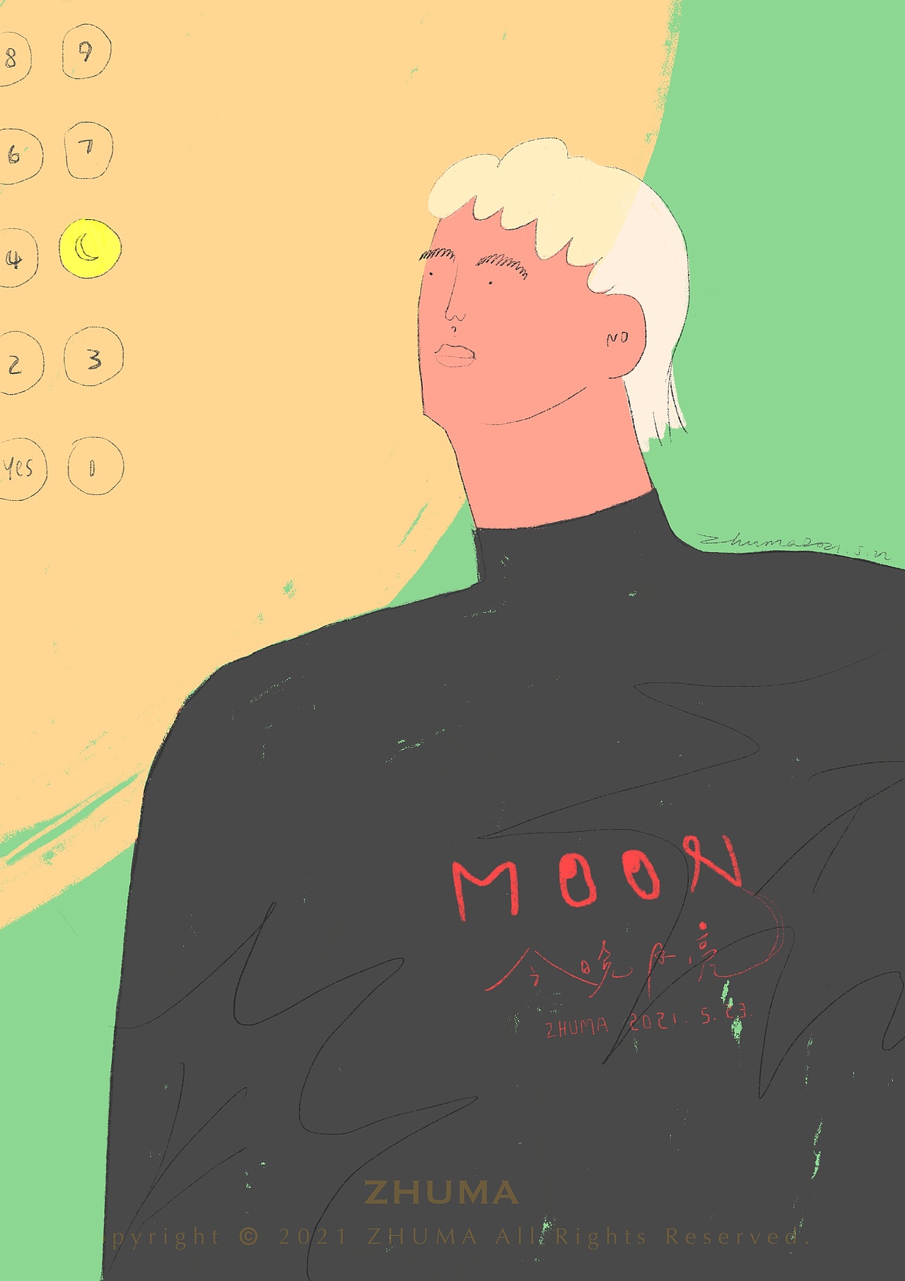 🌙（图ZMjU1OTg4MjQ4） - 创作习作 - 站酷设计师猪麻Zhuma原创素材 - 站酷ZCOOL
