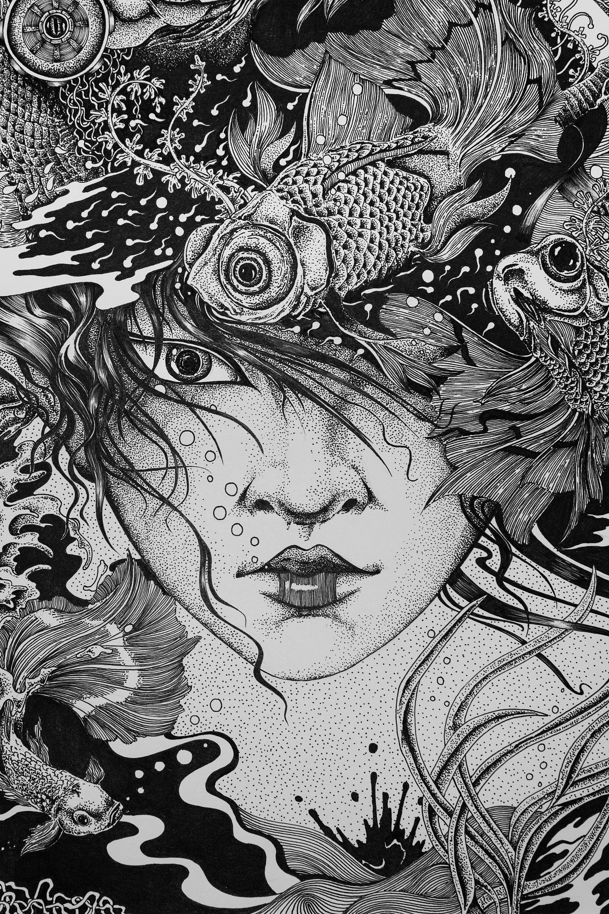 《孕育》针管笔插画作品（内含过程图）（图ZNDk2MzgwMDA=） - 商业插画 - 站酷设计师守望者Swangzhe原创素材 - 站酷ZCOOL