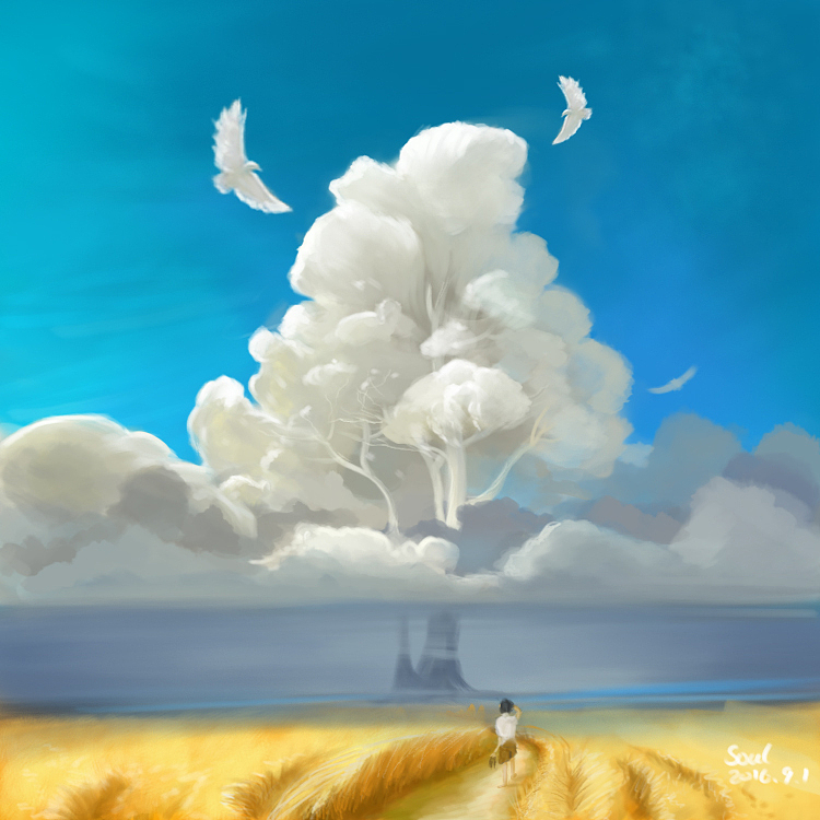 我相信各位都有过这样的幻想 独自一人走在金秋的田野 眼看风雨欲来 却还要抬头仰望........