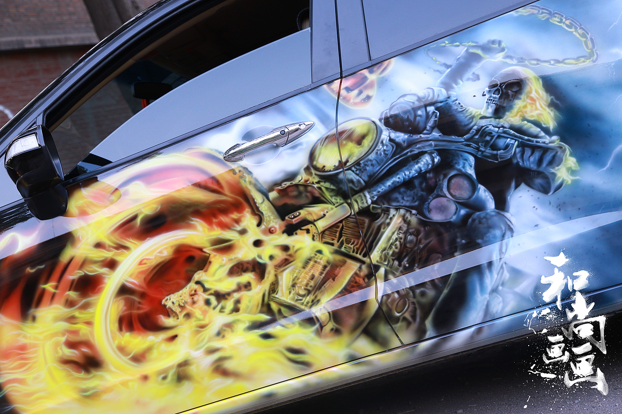 自己纯手给汽车做了一次全车彩绘（附绘画全过程技术）（图ZMTAyNjI2Nzky） - 绘画 - 站酷设计师和尚画画8585原创素材 - 站酷ZCOOL