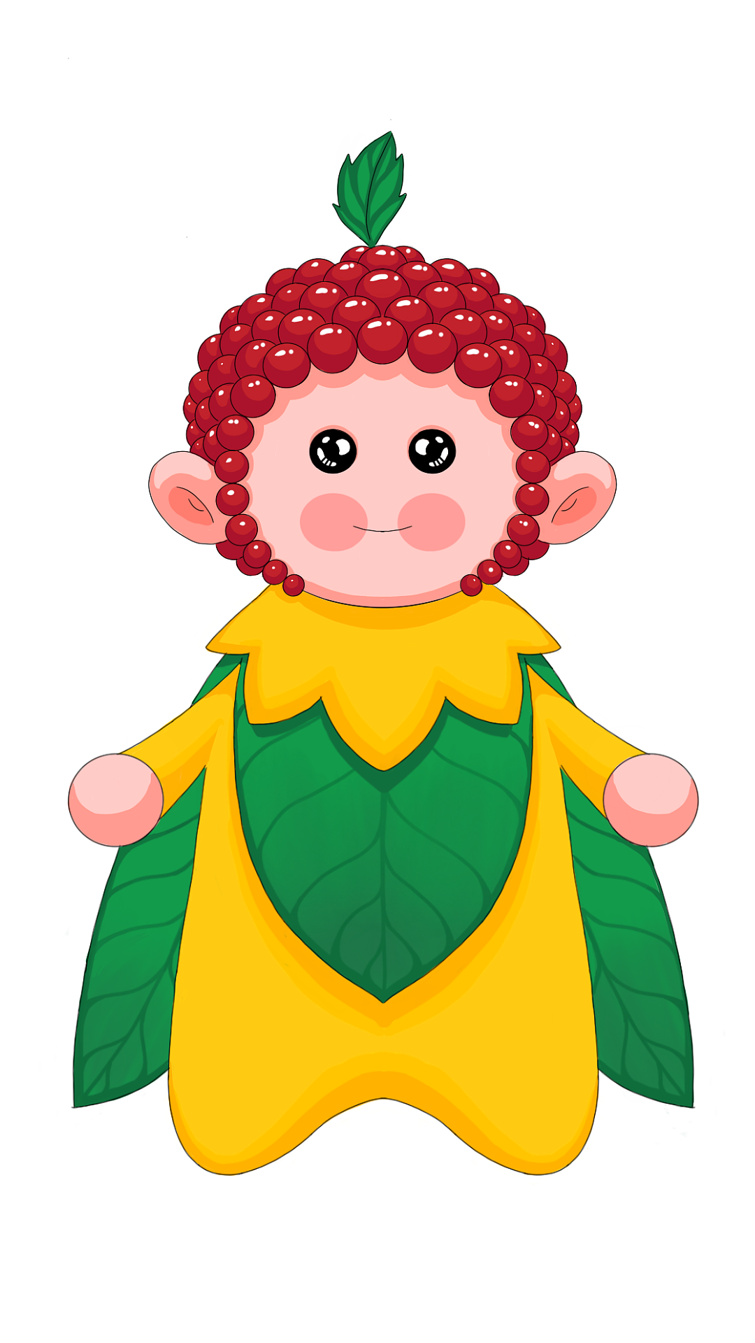 三七娃娃"文小七(文文)"指绘版|平面|吉祥物|蒲青空 - 原创作品