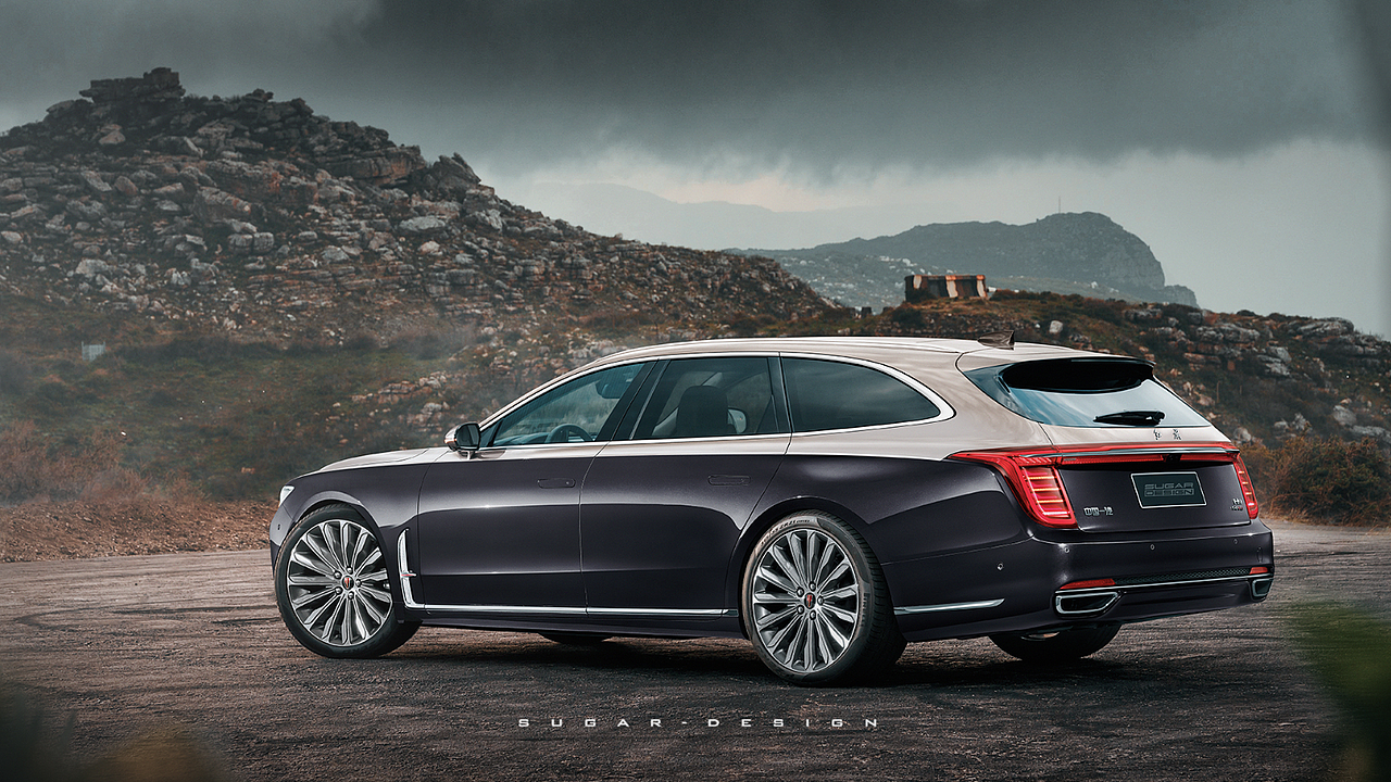 红旗h9旅行车3d设计