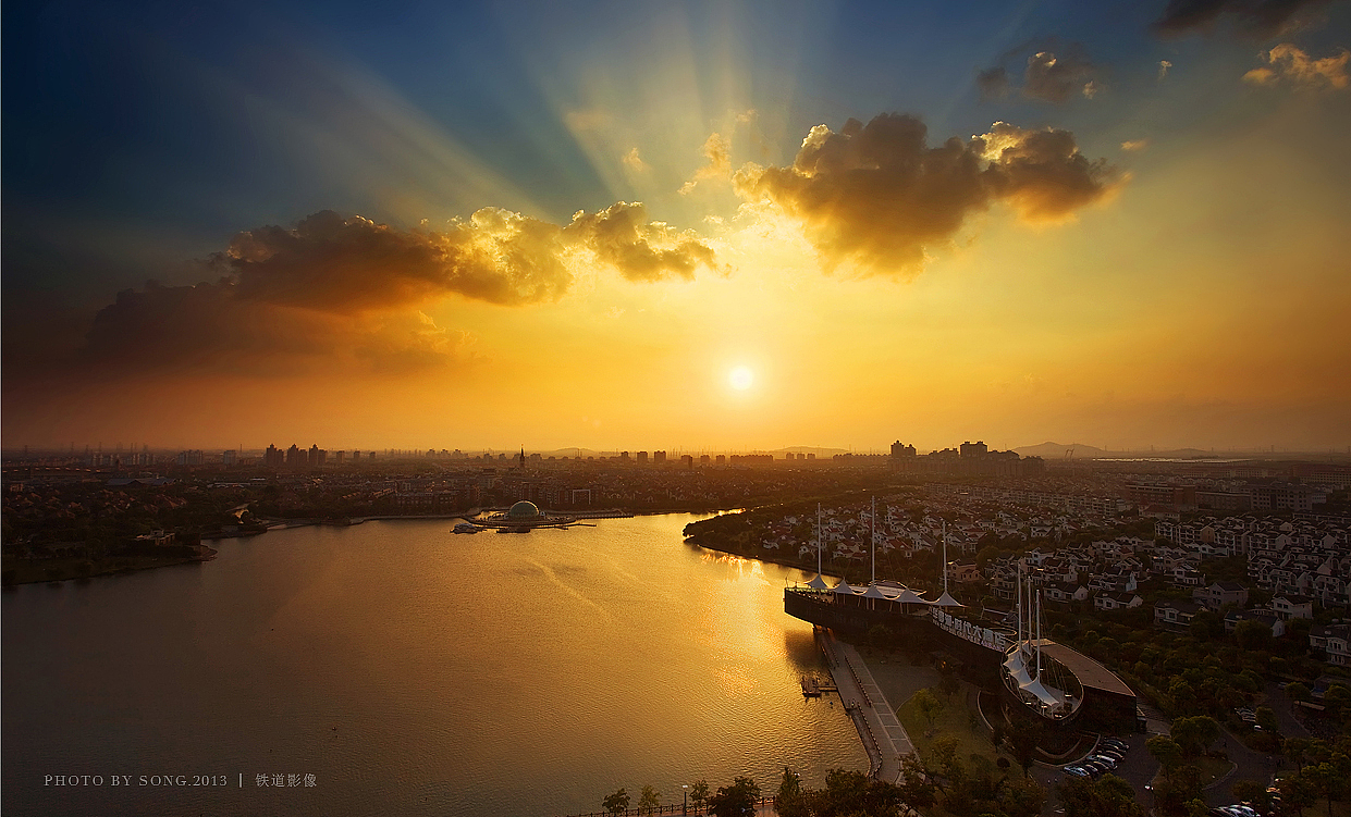 泰晤士华亭湖落日 -【茸城老t】上海松江摄影作品