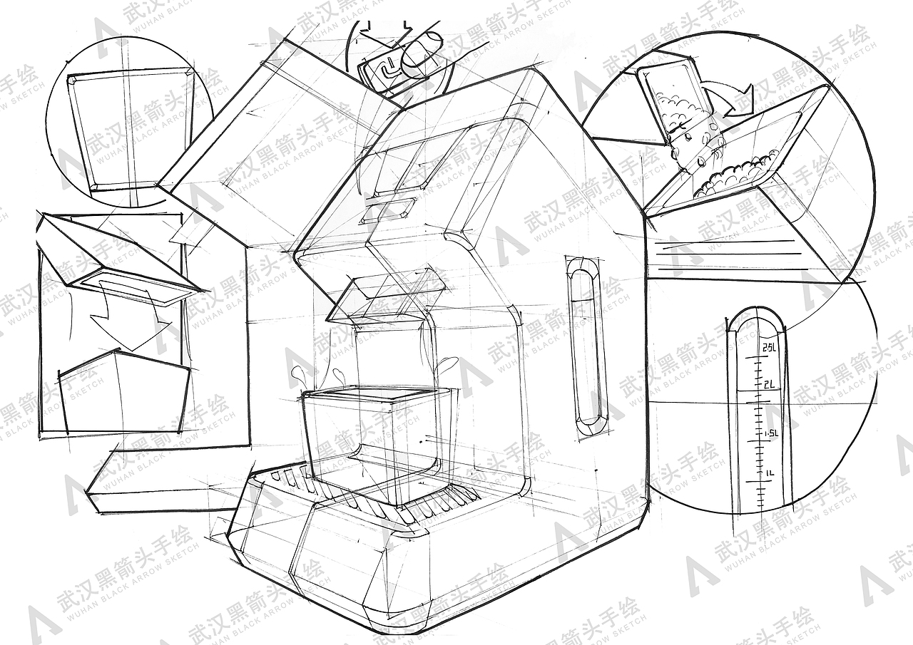 工业设计考研手绘示范作品