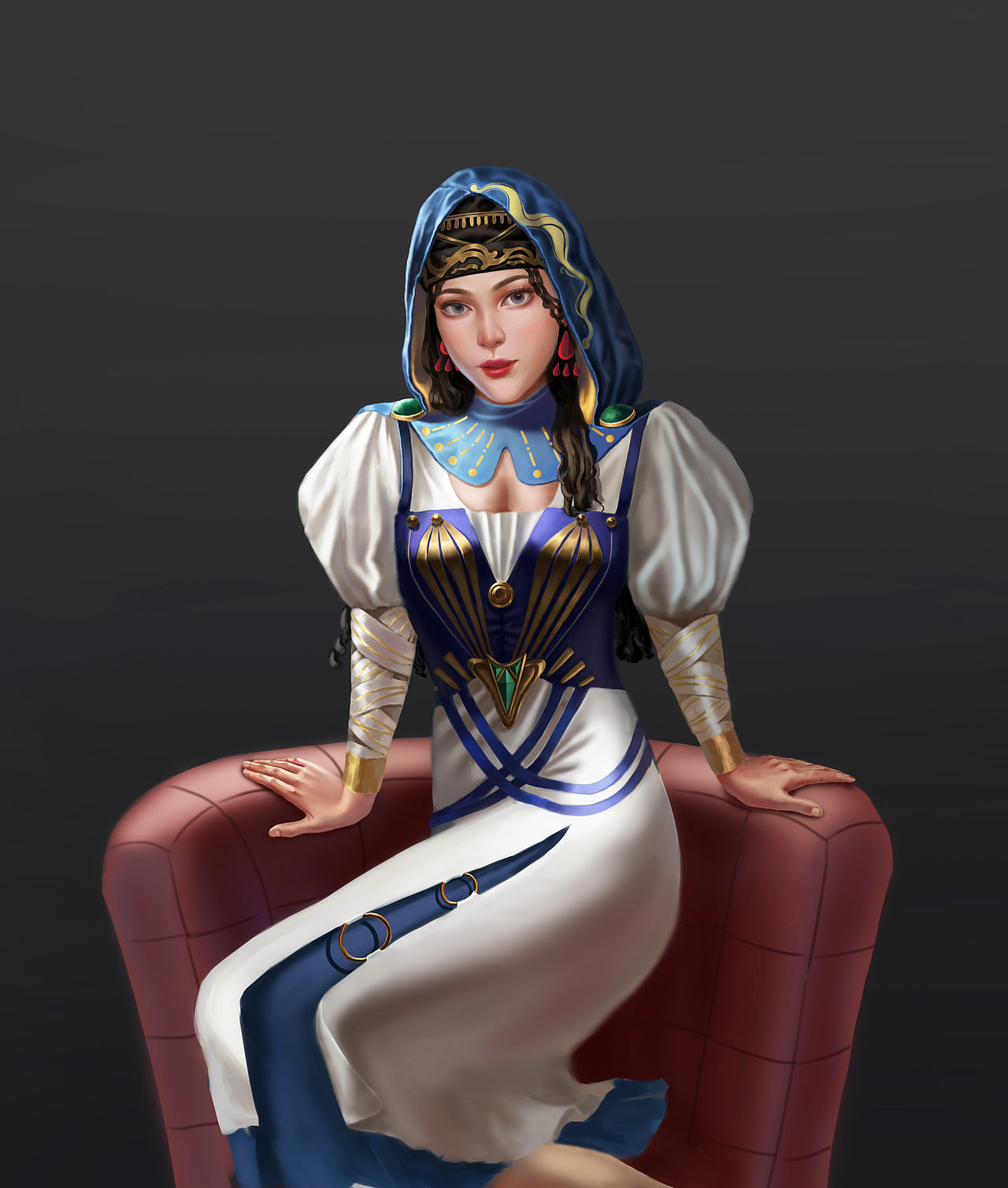 中东少女|插画|游戏原画|徐子然hy_原创作品-站酷zcool