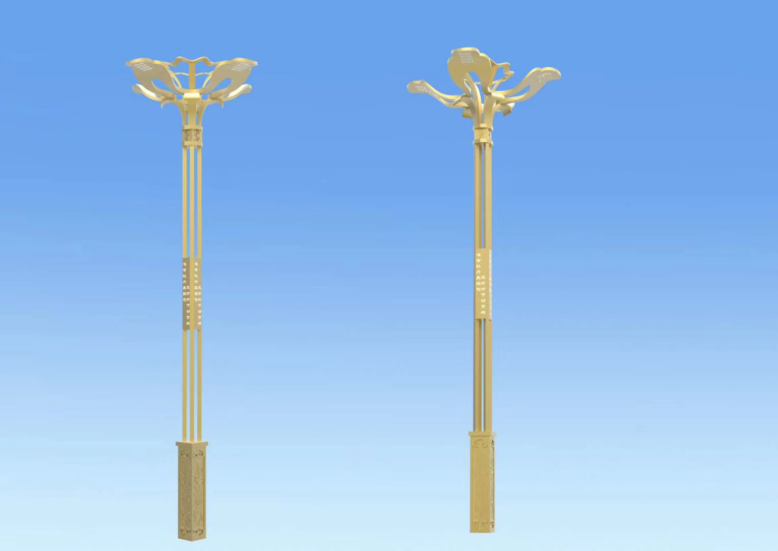 世博光电12米国色天香组合灯,市政道路文化定制景观灯