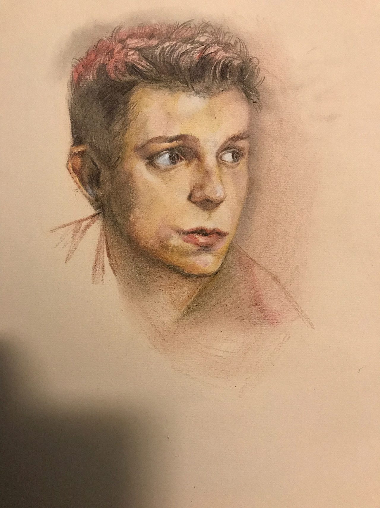 彩铅画一个荷兰弟